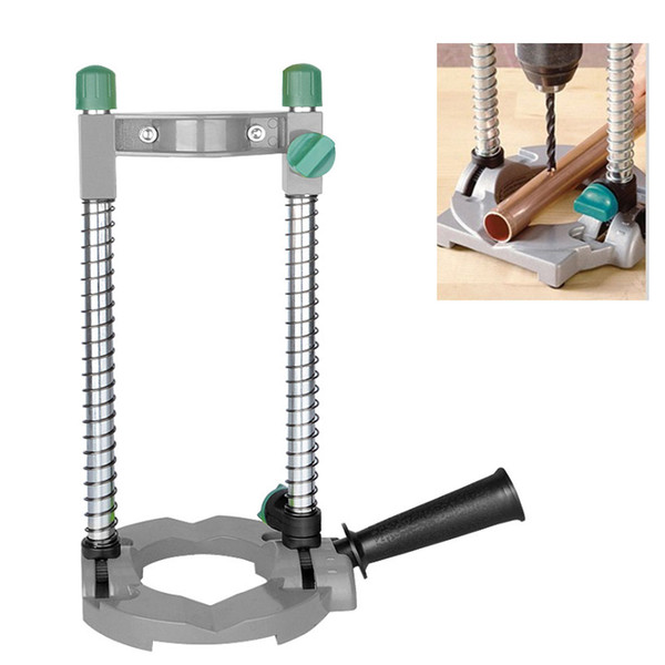 Adjustable Angle Precision Drill Guide Pipe Drill Holder Stand Drilling Guide with Adjustable Angle and Removable Handle Tools