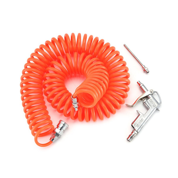 Aluminum Nozzle Air Duster Blow Gun Pneumatic Dust Removing with Coiled Hose Tool Accessories for Truck Van Lorry Blower Sale