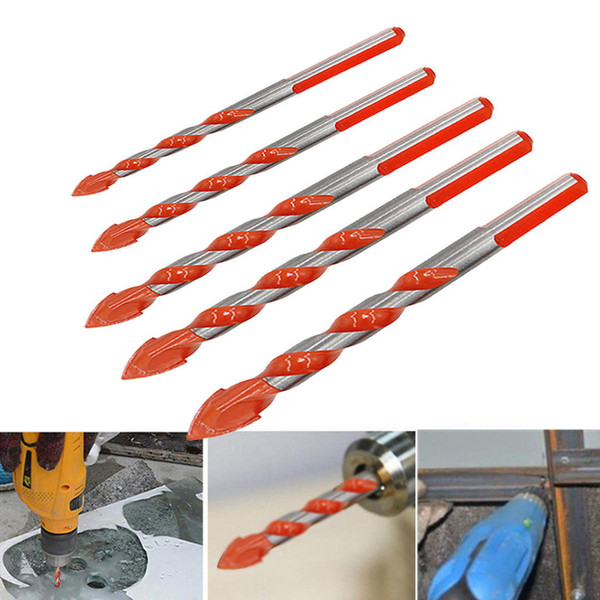 7PCS Drill Bit Multifunctional Drill Bits Wall Ceramic Glass Punching Hole 5pcs Working Set 6-12mm 5pcs Cutting Diameter