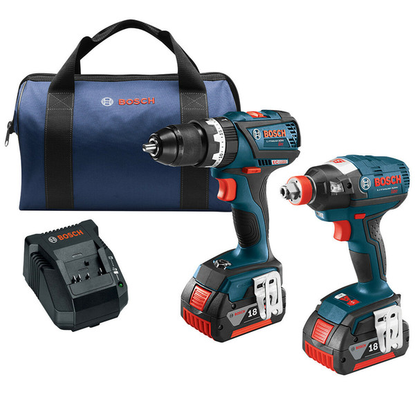 Bosch CLPK251-181 18-Volt 4.0Ah 2-Tool Impact Driver and Hammer Drill Combo Kit