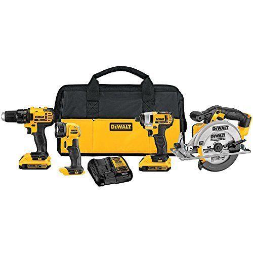 New Four piece Drill Tool Set Combo Light Saw Build Gift Surprise Garage Shed Yard