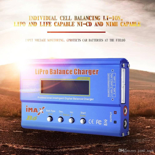 free shipping 80W Battery Charger Lipo 12v 6A Power Charging iMAX B6 Lipo NiMh Li-ion Ni-Cd RC Battery Balance Digital Charger Discharger