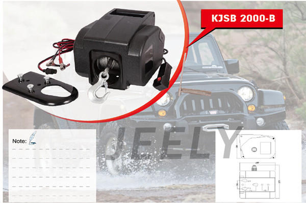 Yacht Winch,Boat winch,Barge winch 12V 2000lb ELECTRIC WINCH free shipping