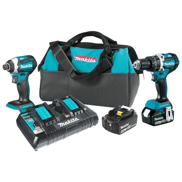 Makita XT275PT 18-Volt 5.0Ah 2-Tool Cordless Drill and Impact Driver Combo Kit