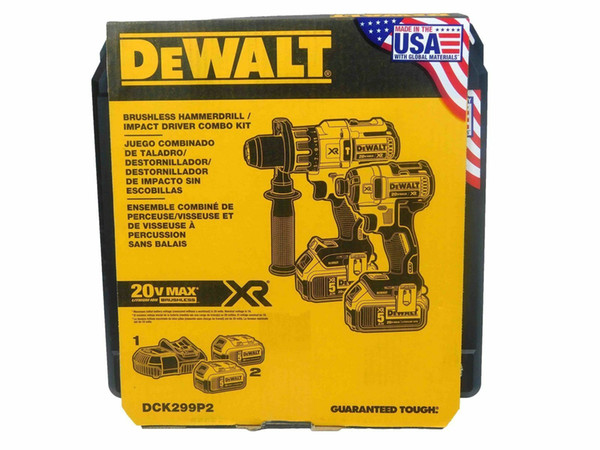 New Dewalt DCK299P2 5.0Ah 20V Cordless Brushless Combo 2-Tool Kit DCD996 DCF887 5.0Ah 20V Cordless Brushless Combo