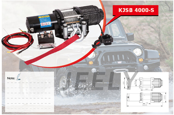 12V 4000LB ATV Electric Winch With Wireless Remote Control Kit free shipping