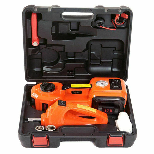 12v Electric Hydraulic Car Floor Jack Tyre Change Tool Set With Impact Wrench