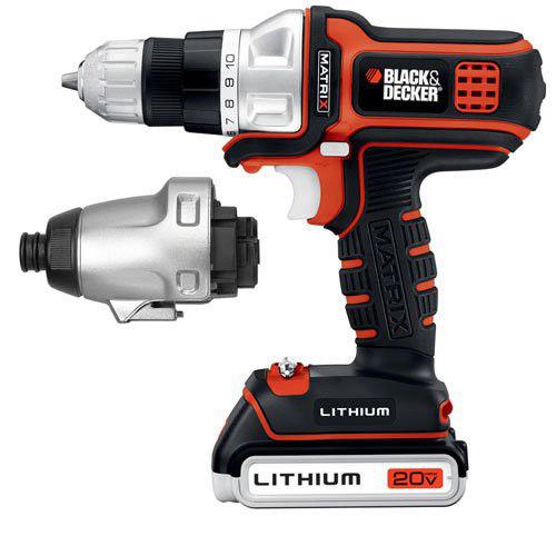 Black & Decker BDCDMT120IA 20-Volt 3/8-Inch Matrix Drill and Impact Driver Kit