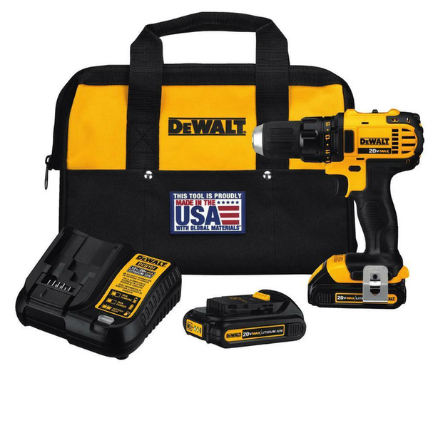 DEWALT 20-Volt MAX Lithium-Ion Cordless Compact Drill/Driver with (2) 20-Volt Ba