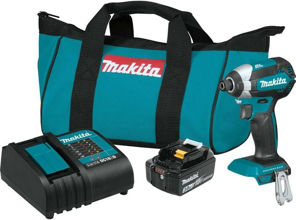 Makita Impact Driver Kit 18-Volt Lithium-Ion Brushless Cordless Dual LED Light