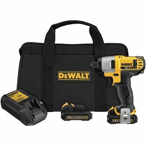 NEW DeWALT DCF815S2 12V Max 1/4-Inch Cordless Impact Driver Tool Kit Max Torque 96ft-lbs 12 MAX Volts