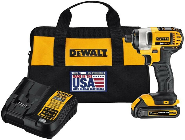 DEWALT 20V Impact Driver Cordless MAX Lithium-Ion Battery Charger Bag Included