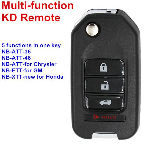 Original KEYDIY NB Series For Universal Remote Control 4 Button Key Black NB10-4 for KD900 URG200 Key Programmer free shipping