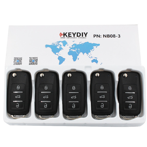 Original KEYDIY B Series For Audi Style Universal Remote Control 3 Button Key Black B08 for KD900 URG200 Key Programmer free shipping