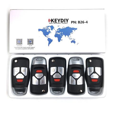 Original KEYDIY B Series For Universal Remote Control 4 Button Key Black B26-4 for KD900 URG200 Key Programmer free shippinG