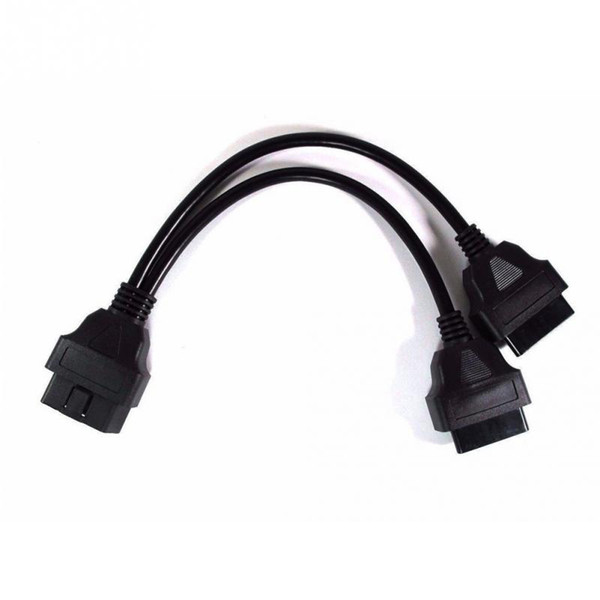 30cm/12inch OBD2 OBD II Splitter Extension Y J1962 Cable Male to Dual Female