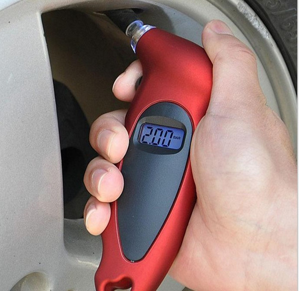 Universal Car Motorcycle Bike Mini Digital Tire Gauge Tire Diagnostic LCD Display Universal Car Digital Tire Pressure Tool Gauge LLFA