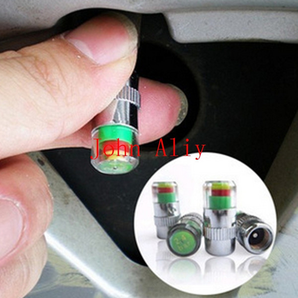 Wholesale Car 36 PSI Tire Pressure Monitor System Caps Sensor Indicator 3 Colors Eye Alert Tyres Accessories Cars free shipping