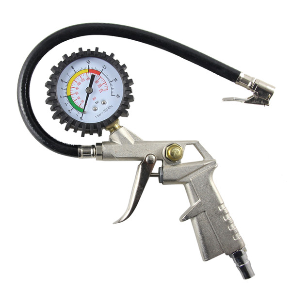 Auto Car Truck Tyre Air Inflator Dial Pressure Meter Gauge Compressor Tool E#A3