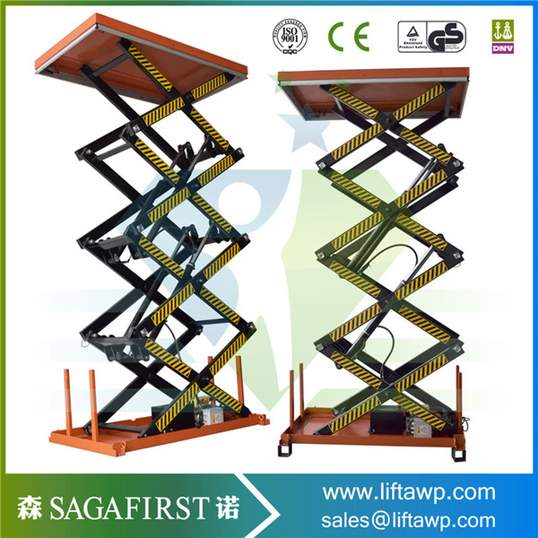 High Rise Stationary Scissor Lift Table with 1t 2t 4t Lifting