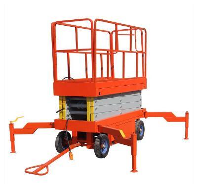 500kg Load 4m~18m Mobile Scissor Lift Aerial Work Platform