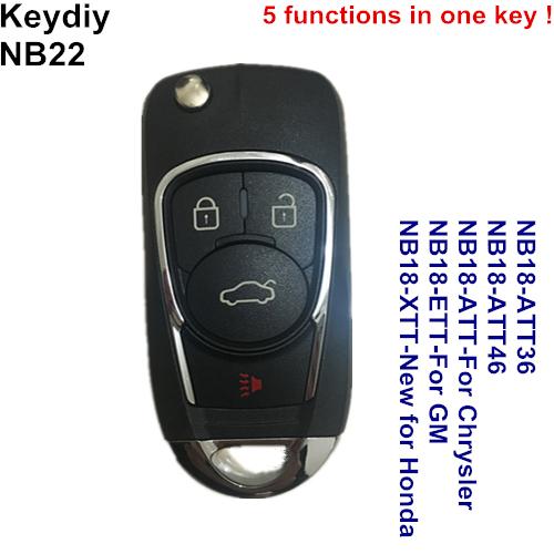 Original KEYDIY NB Series For Multi-functional Universal Remote Control 4 Button Key NB22-3+1 for KD900 URG200 Key Programmer free shipping