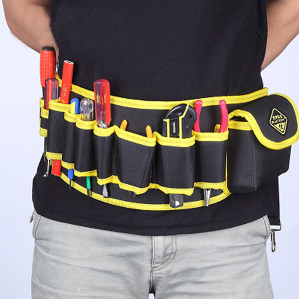 1pcs Professional Electricians Tool Storage Holder Waist Bag Convenient Organizer Adjustabe Belt Electrician Tool Pouch Bag