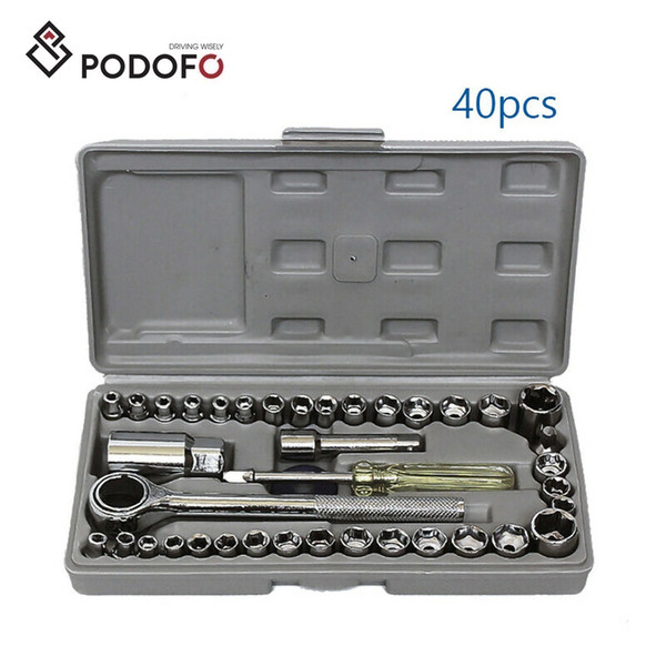 40 PCS Car Repair Hand Tool Set Hand Repair Wrench Socket Tool Removal Tool Kit Set