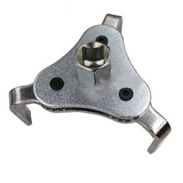 Silver Adjustable Two Way Oil Filter Gear Wrench Steel Hand Tool with 3 Jaw Remover Universal Car Trucks Repair Tools