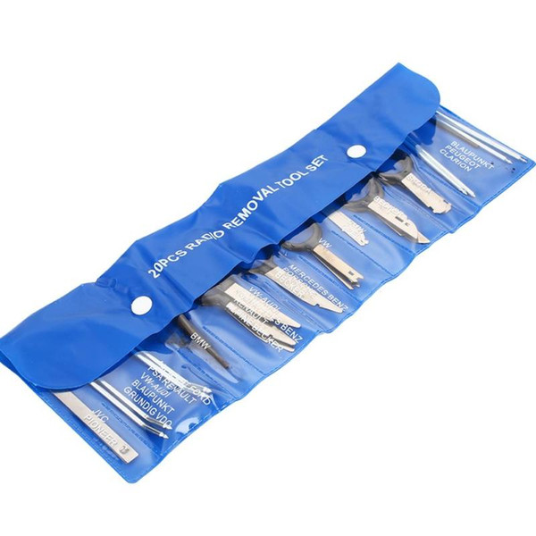 20-piece Car Audio Disassembly Tool DVD Navigation Disassembly Tool packet with Blue plastic bag