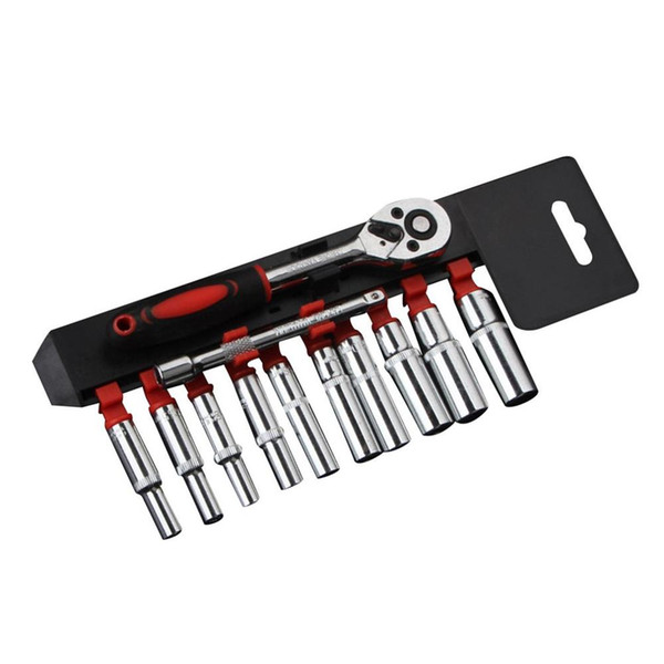 12PCS/Set Socket Wrench Set Auto Repair Post Tool Combination 1/4 Small Tag Fast Ratchet Bit Post Tool Combination