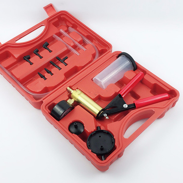 Car Manual vacuum pump auto tester maintenance tool auto brake oil replacement tool brake drain connector fluid tank test suite