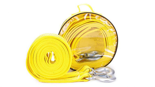 Car tow rope pull rope, 4 m double thick off-road equipment, powerful traction rope trailer belt