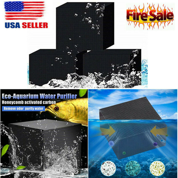 Dropshipping Eco-Aquarium Water Purifier Cube Aquarium Cleaning Activated Carbon BOX Ultra Strong Filtration Absorptio Filters