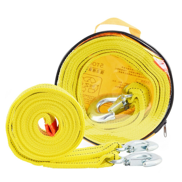 4M 5T Car Towing Rope Strap Tow Cable with Hooks Emergency Heavy Duty 5 Tons