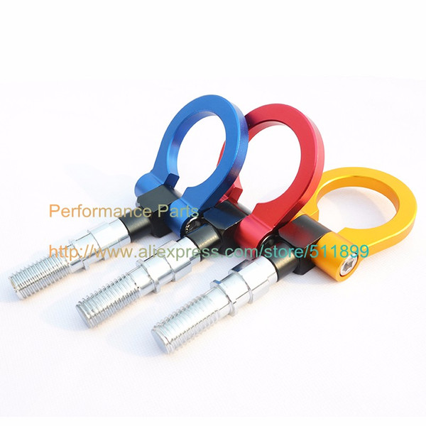 Car Racing Tow Hook ( Gold/Red/Blue/Black) Aluminum Towing Bar Screw Tow Eye For European Car