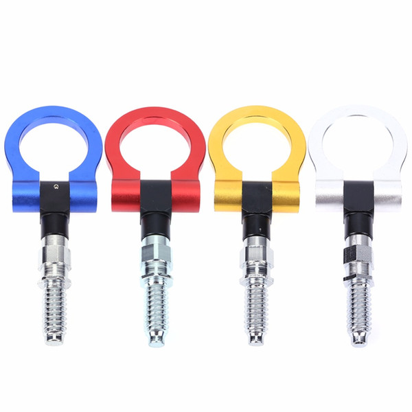 Universal Car Front Bumper Screw-on Tow Hook Racing Style for European Cars Aluminum Alloy Iron Ring Auto Accessories