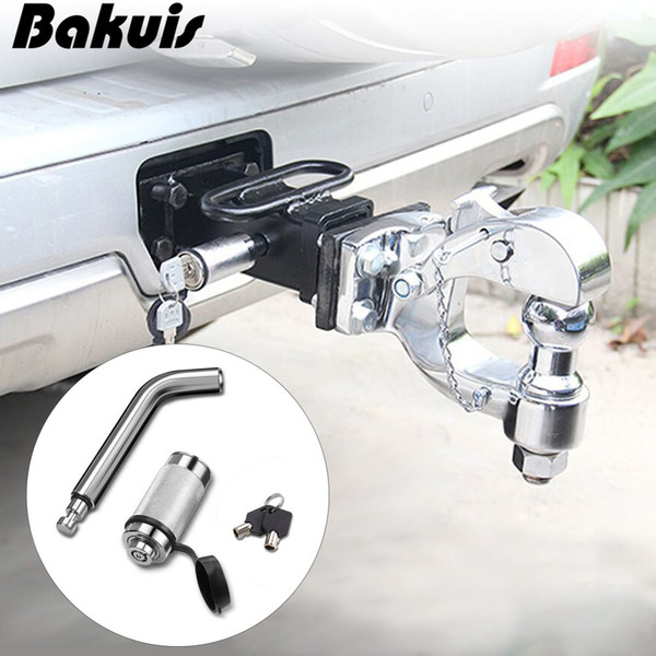 NEW Trailer hook 5/8'' Car Back Trailer Locking Hitch Pin with Double Keys Rubber Cap Waterproof Lock Kit for