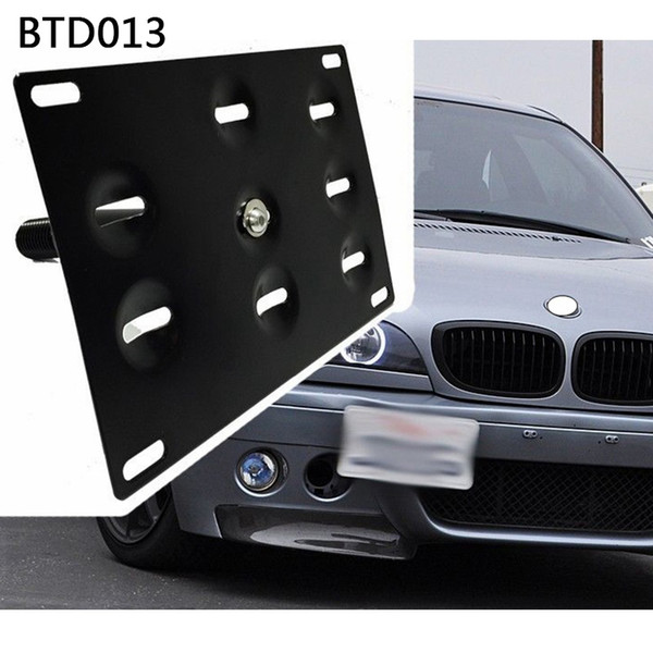 RASTP - Front Bumper Tow Hook License Plate Mount Bracket Holder For BMW Fit/Jazz 08 Yaris Mitsubishi Lancer LS-BTD013