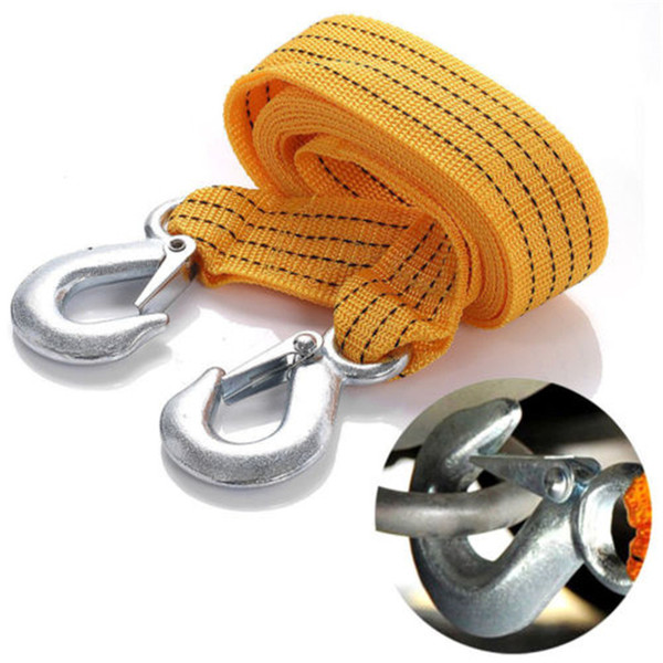 Car Towing Ropes Emergency Self-Rescue Towing Ropes Strap Belt Vehicle 3M 3Tons Nylon Strong Hook Towing Cable Trailer