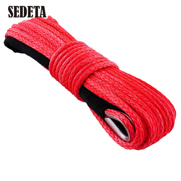 Wholesale-3/16''x50' High Quality Synthetic Car Replace Winch Line Cable Rope ATV UTV 5400LBS Replacement Red