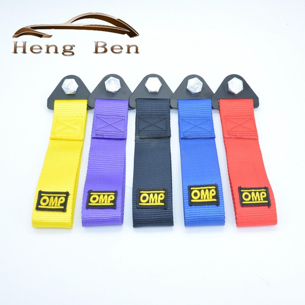 HB 2017 New OMP Towing Rope Thicker Nylon Strap Tow Loop Strap Racing Drift Rally Emergency Tool Front Rear Bumper Hook