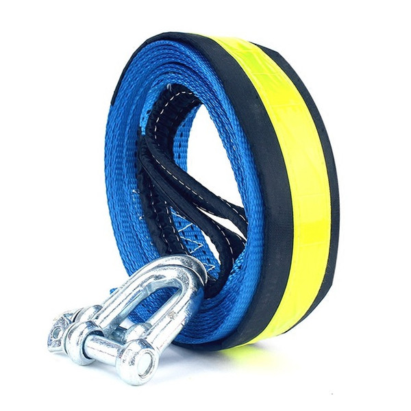 5 m Nylon Thickened And Widened Car Trailer Rope Creative U-hook Reflective Luminous Trailer With Traction Rope Blue