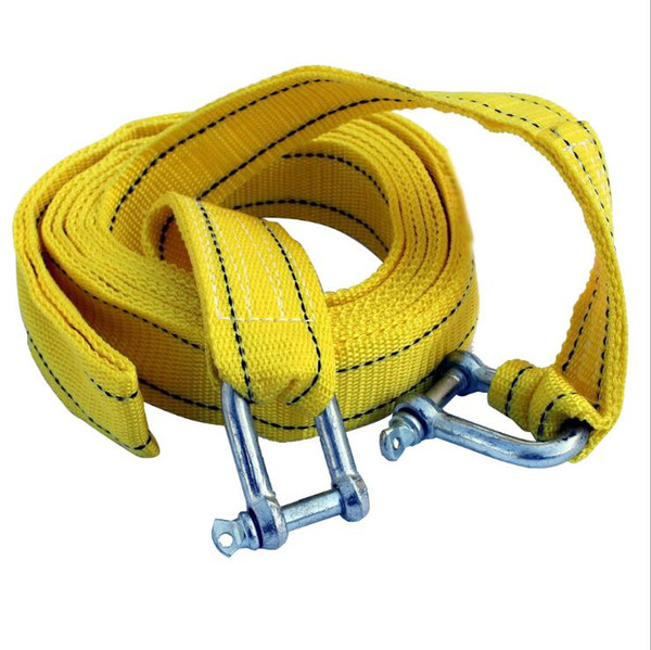 Double thickening 4 m 5 tons U-shaped hook car nylon webbing traction rope car emergency tow rope