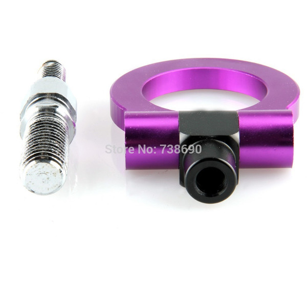 Wholesale-New Car Styling Iron Purple Tow Hook for Japanese Cars Towing Bar Trailer Ring for Front Bumper Auto Parts