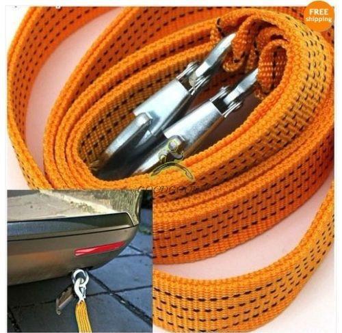 Wholesale-2015 Time-limited Direct Selling Cabrestante Corda 3 Tons Car Tow Cable Towing Strap Rope with Hooks Emergency Heavy Duty 6 Ft