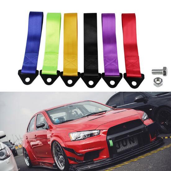 No screws car Towing Rope High Strength Nylon Tow Eye Strap Tow Loop Strap Racing Drift Rally Emergency Tool Bumper Hook