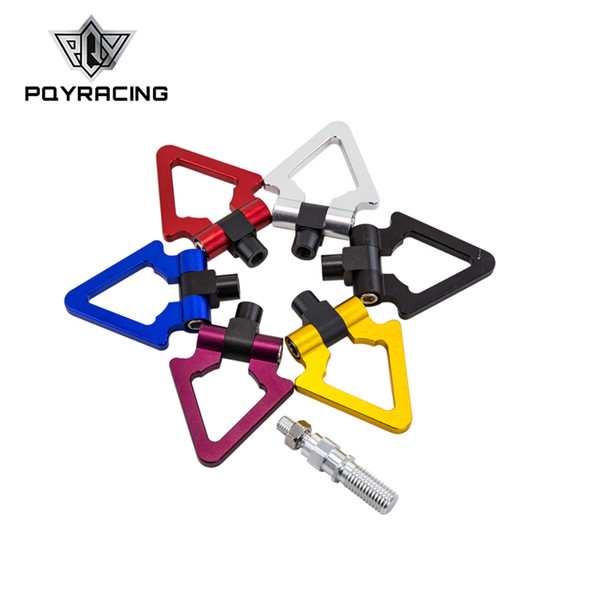 PQY RACING - Japan Models Car Racing Screw Aluminum CNC Triangle Ring Tow Towing Hook RACE For Honda Toyota PQY008