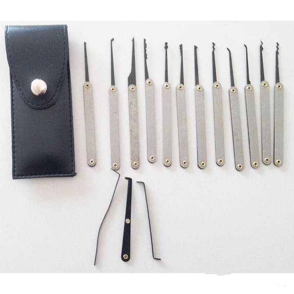 Locksmith Tools Lock Picks GOSO 12pcs Hook Picks Titanium Lock Pick Sets Broken Key Tools