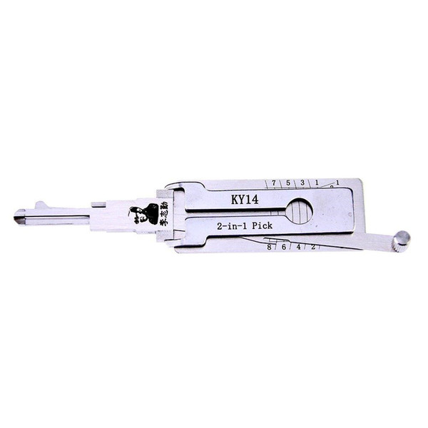 Original Lishi KY14 2 in 1 locksmith tool decoder and lockpick combination,used for Korea Kia